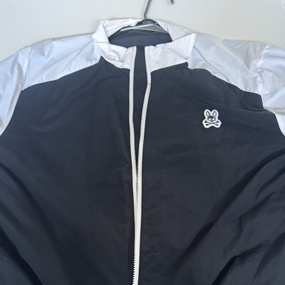 Psycho Bunny Black and White Lightweight Jacket